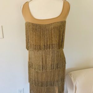 CUTE Vintage style 1920s flapper Fringe mini dress